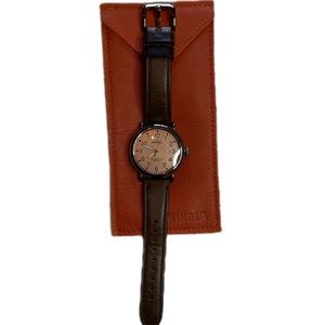 Shinola The Runwell S01 003 38MM Brown Leather Rose Gold Face